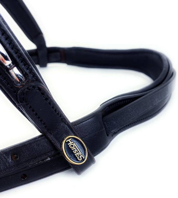 Horses Leder Trense Trieste Schwarz Cob, Schwarz Cob