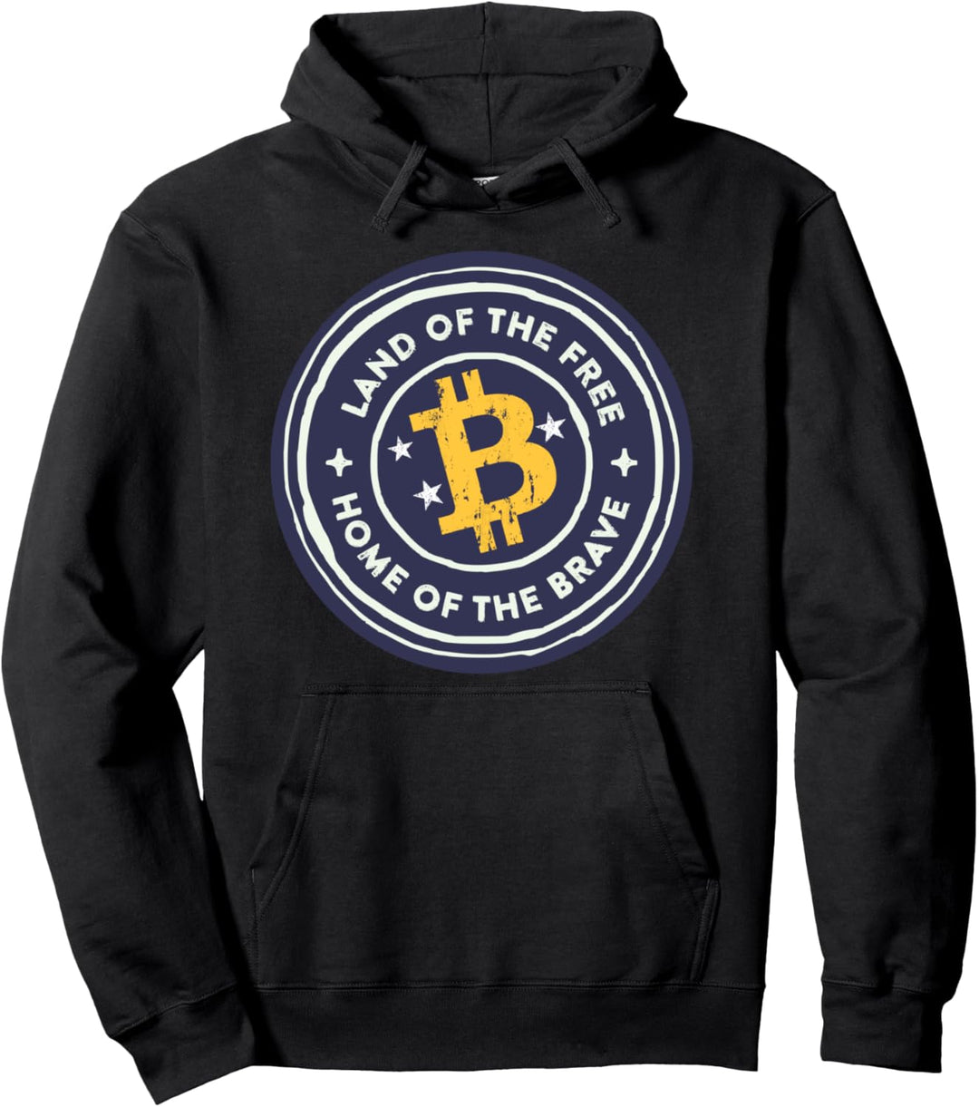 Bitcoin Land der Freien Pullover Hoodie