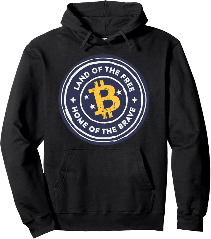 Bitcoin Land der Freien Pullover Hoodie
