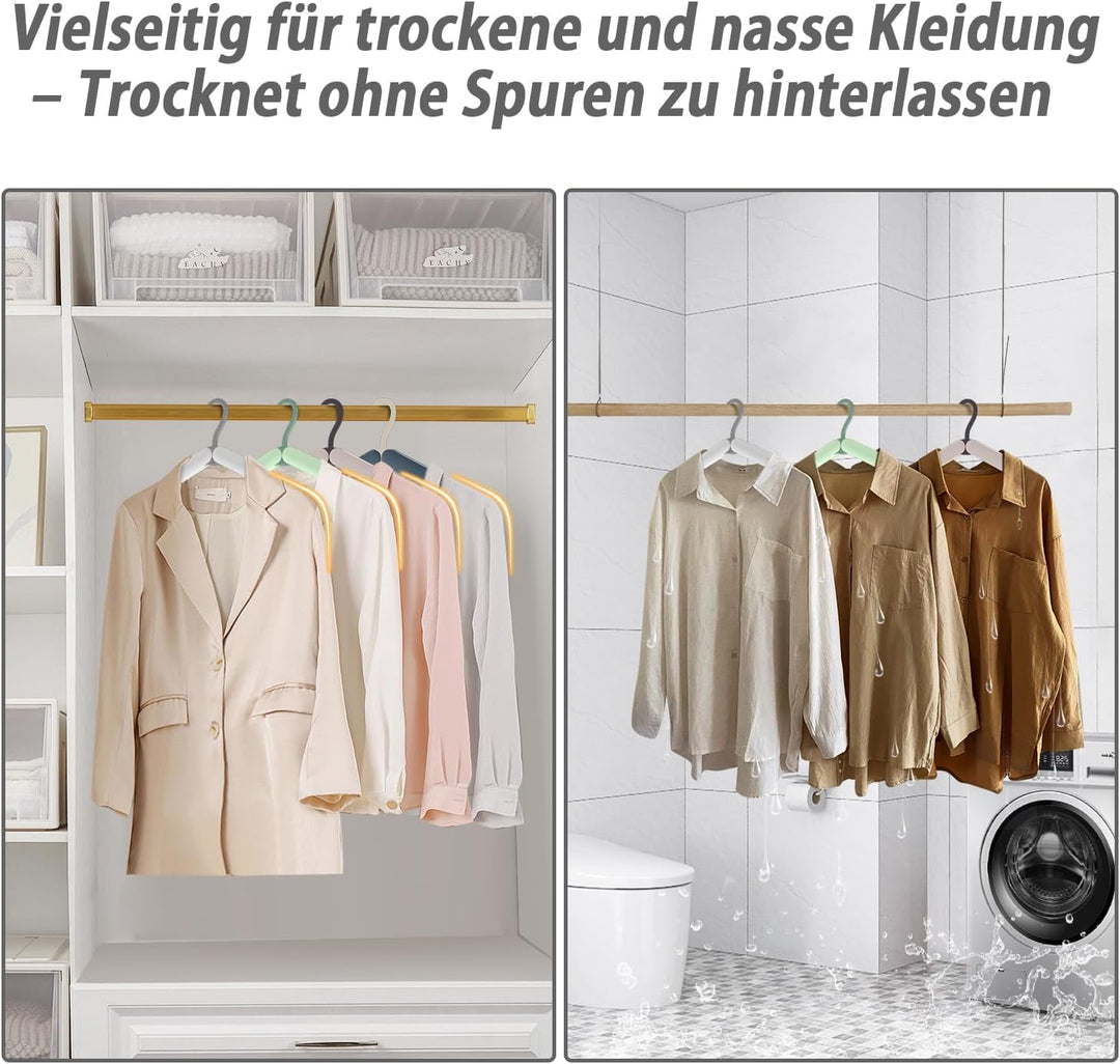Reisebügel faltbar (4er Set) mit Aufbewahrungstasche – Platzsparende Kleiderbügel aus ABS-Kunststoff