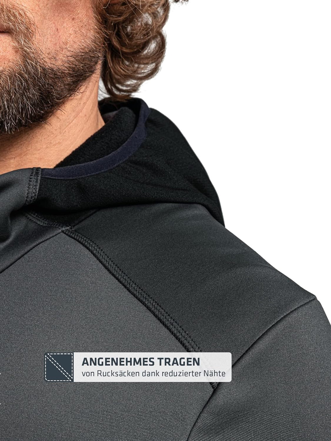 Schöffel Herren Fleece Hoody Lodron M, atmungsaktiver Fleece Pullover mit hoher Bewegungsfreiheit, f