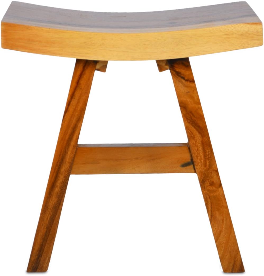Divero Sitzhocker Tarawa aus Suar Holz, behandelt - Farbe: Braun