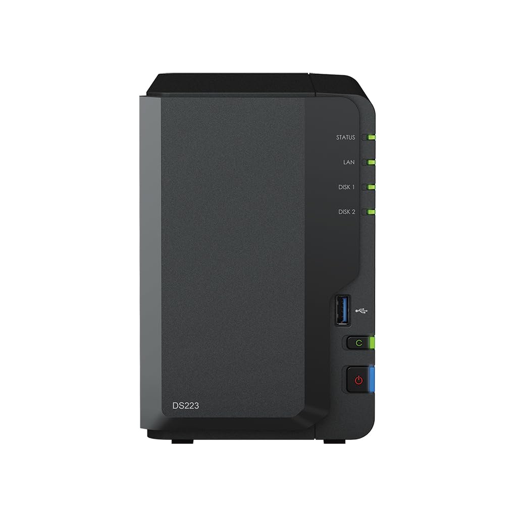 Synology DS223 32 TB 2 Bay NAS-Lösung installiert mit 2 x 16 HAT3300-Laufwerken Synology HAT3300 32