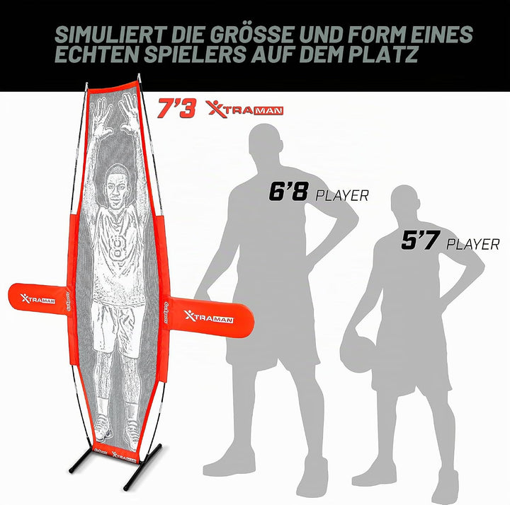 GoSports Unisex, Teenager Guard Nets Basketball Xtraman Dummy Defender Trainingspuppe – riesige 2,1