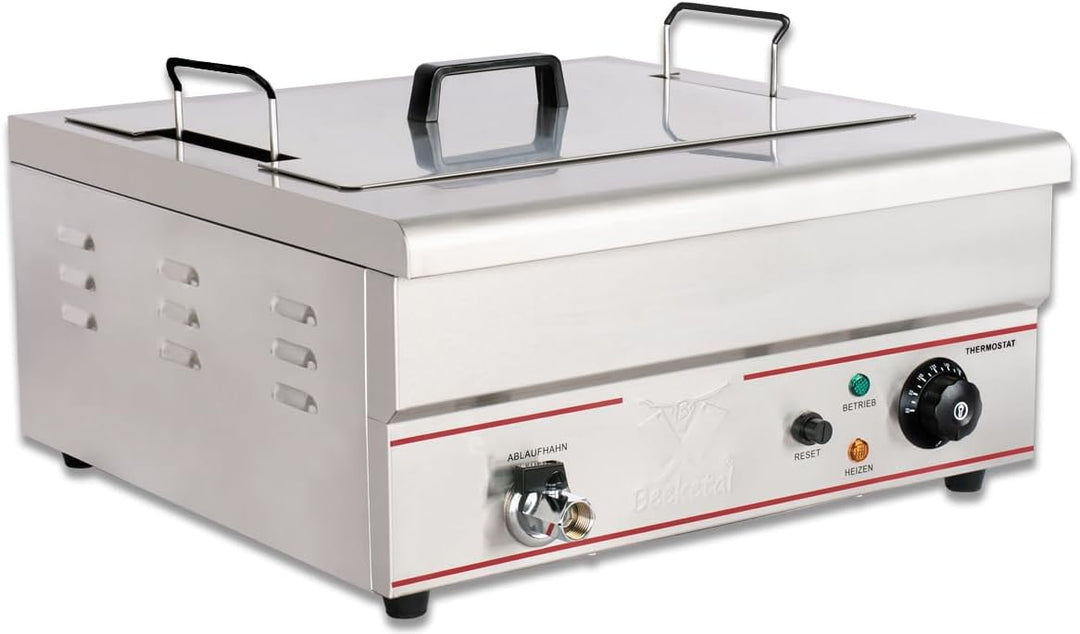 Beeketal 'BWF-181' Profi Gastronomie Kaltzonen Fritteuse/Fettbackgerät (18l Volumen für max. 13l Öl)
