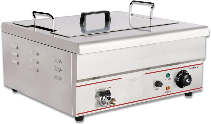 Beeketal 'BWF-181' Profi Gastronomie Kaltzonen Fritteuse/Fettbackgerät (18l Volumen für max. 13l Öl)