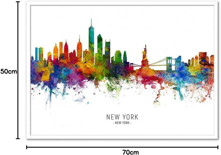 Wall Editions Art-Poster - New-York Skyline (Colored Version) - Michael Tompsett