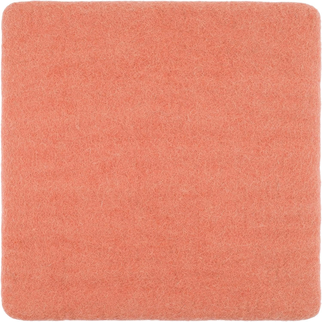 myfelt Flache Filz Sitzauflage, Filz Stuhlauflage - Lea - quadratisch, 36x36 cm, Lachsfarben, Lachsf