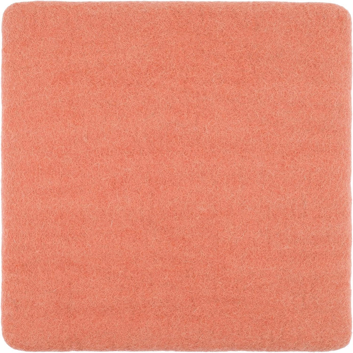 myfelt Flache Filz Sitzauflage, Filz Stuhlauflage - Lea - quadratisch, 36x36 cm, Lachsfarben, Lachsf