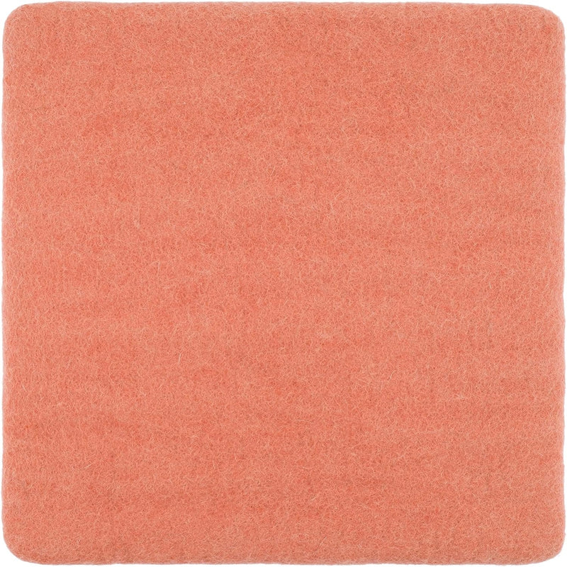 myfelt Flache Filz Sitzauflage, Filz Stuhlauflage - Lea - quadratisch, 36x36 cm, Lachsfarben, Lachsf