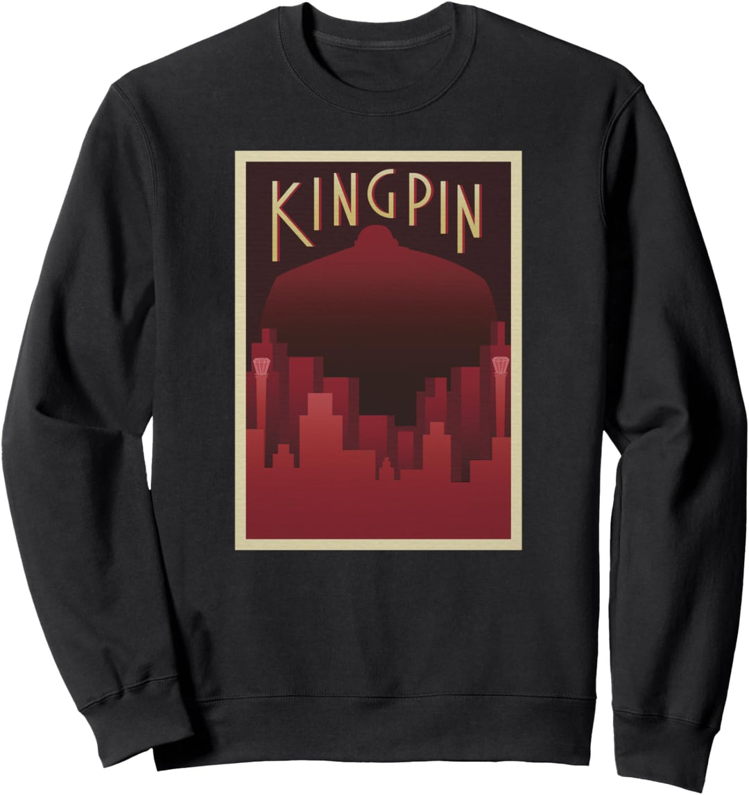 Marvel Kingpin Deco Style Hell's Kitchen Silhouette Sweatshirt