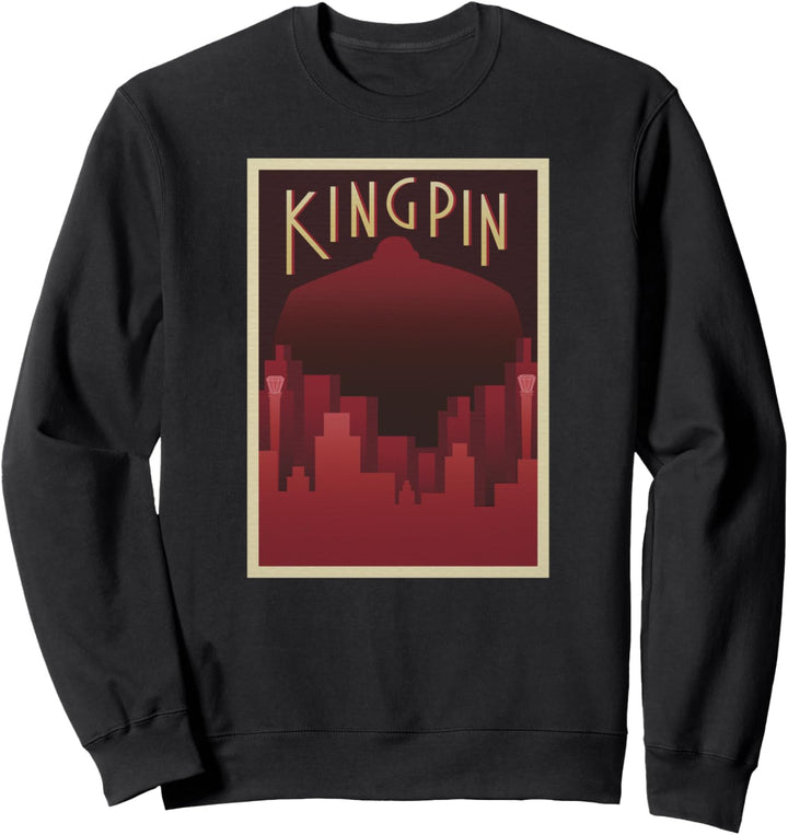 Marvel Kingpin Deco Style Hell's Kitchen Silhouette Sweatshirt