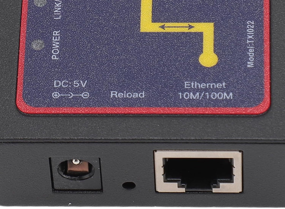 Asixxsix TXI022 RJ45 zu RS232 Serial Device Server, Iron RS232 zu IP Konverter Ethernet Bidirektiona