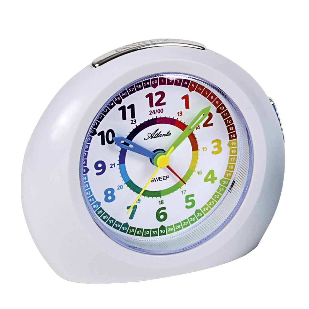 Atlanta Kinderwecker ohne Ticken Analog Weiss - 1967-0