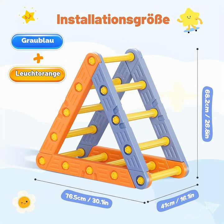 Montessori Indoor Spielset: Plastik Klettergerüst für Kleinkinder und Kinder,Leicht und tragbar, max