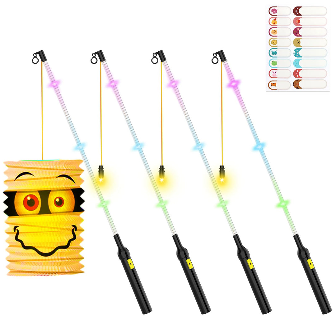 4er LED Laternenstab Elektrisch 50cm für St Martin, LED Laternenstab Electric 50cm Sankt Martin Late