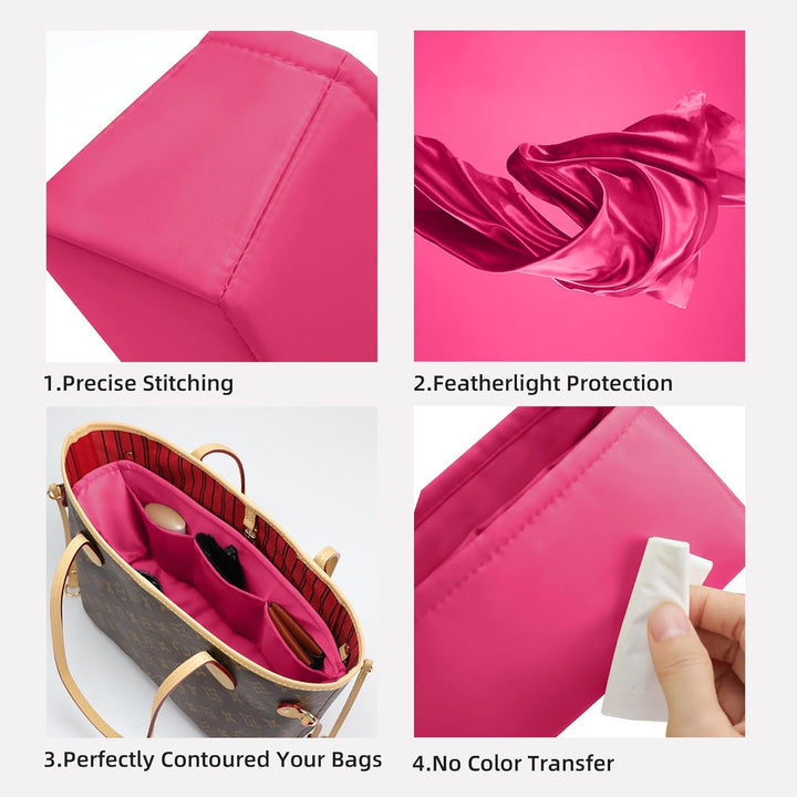 DGAZ Handtasche Taschenorganizer für Neverfull PM/MM/GM Taschen, Seide Handtaschenorganisator Damen,