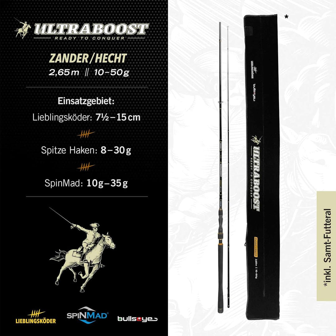 Lieblingsköder Bullseye Ultraboost Spinningrute Zander+Hecht