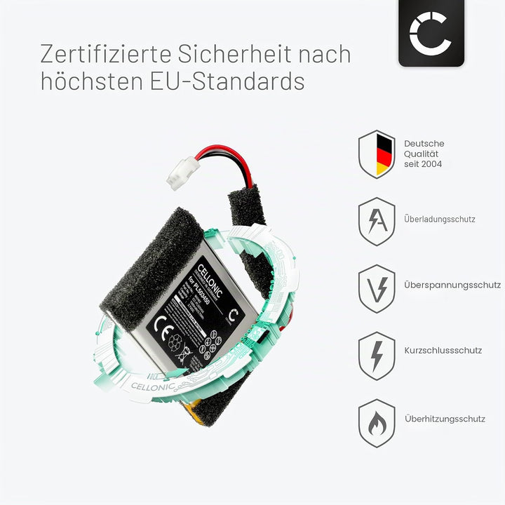 CELLONIC, Akku für Headset kompatibel mit Razer Nari Ultimate (1000mAh, 3.7V) Ersatzakku PL503450