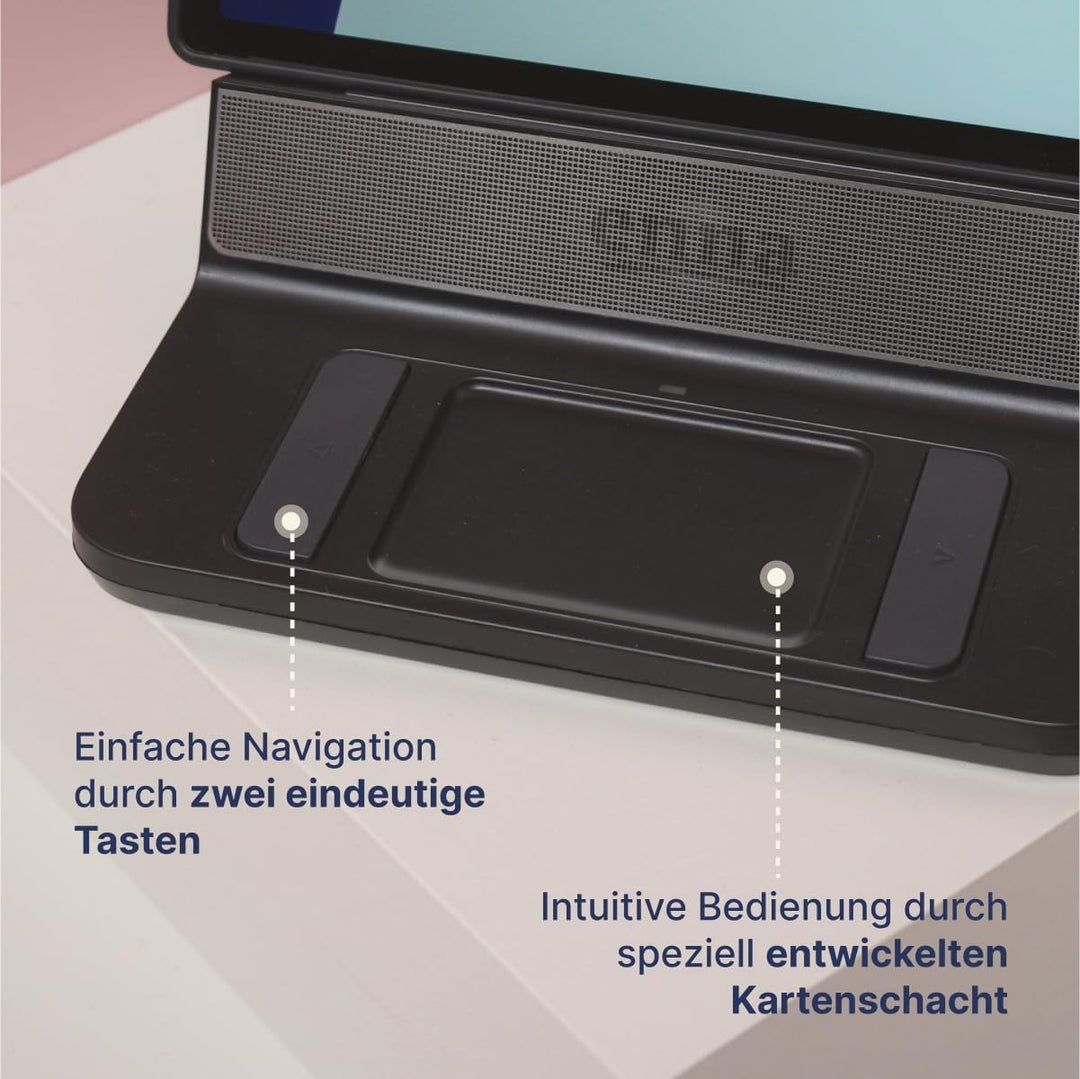 enna Dock inkl. 5 Starter-Karten - Tablet für Senioren, einfache Bedienung mit Karten, Videoanrufe m