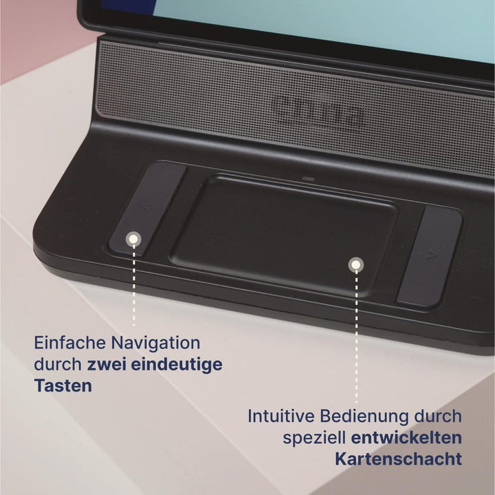 enna Dock inkl. 5 Starter-Karten - Tablet für Senioren, einfache Bedienung mit Karten, Videoanrufe m