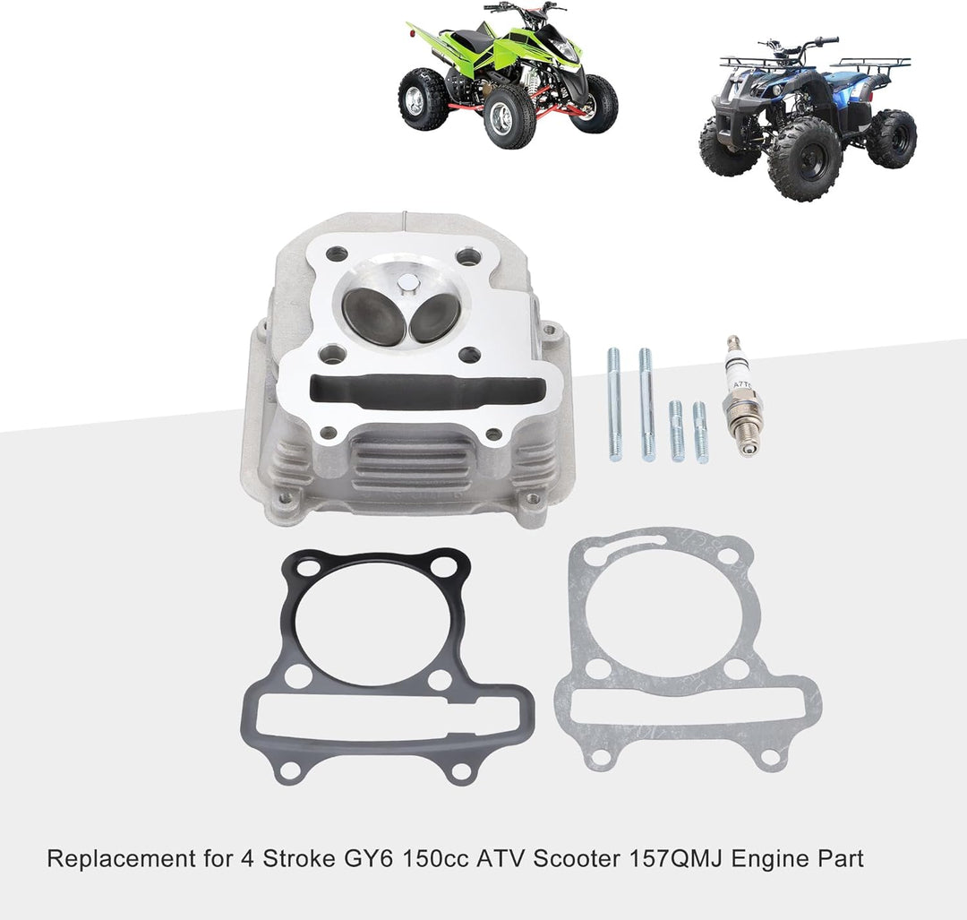 GOOFIT 47,5 mm Zylinder Kopf mit Dichtung Ersatz für 4 Takt GY6 150 cc ATV Scooter 157QMJ Motor Teil