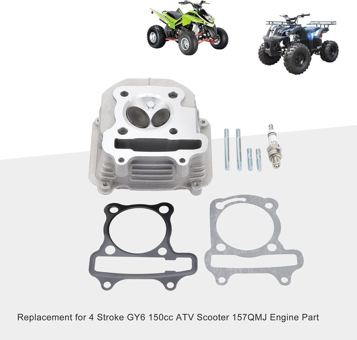 GOOFIT 47,5 mm Zylinder Kopf mit Dichtung Ersatz für 4 Takt GY6 150 cc ATV Scooter 157QMJ Motor Teil