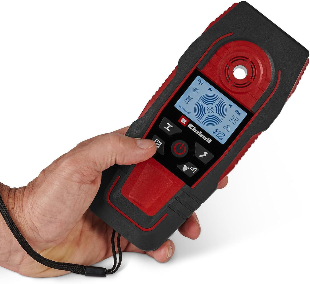 Einhell Digitales Ortungsgerät TE-MD 80 (max. Ortungstiefe Eisenmetall 80 mm, Stromleitung 60 mm, Ni