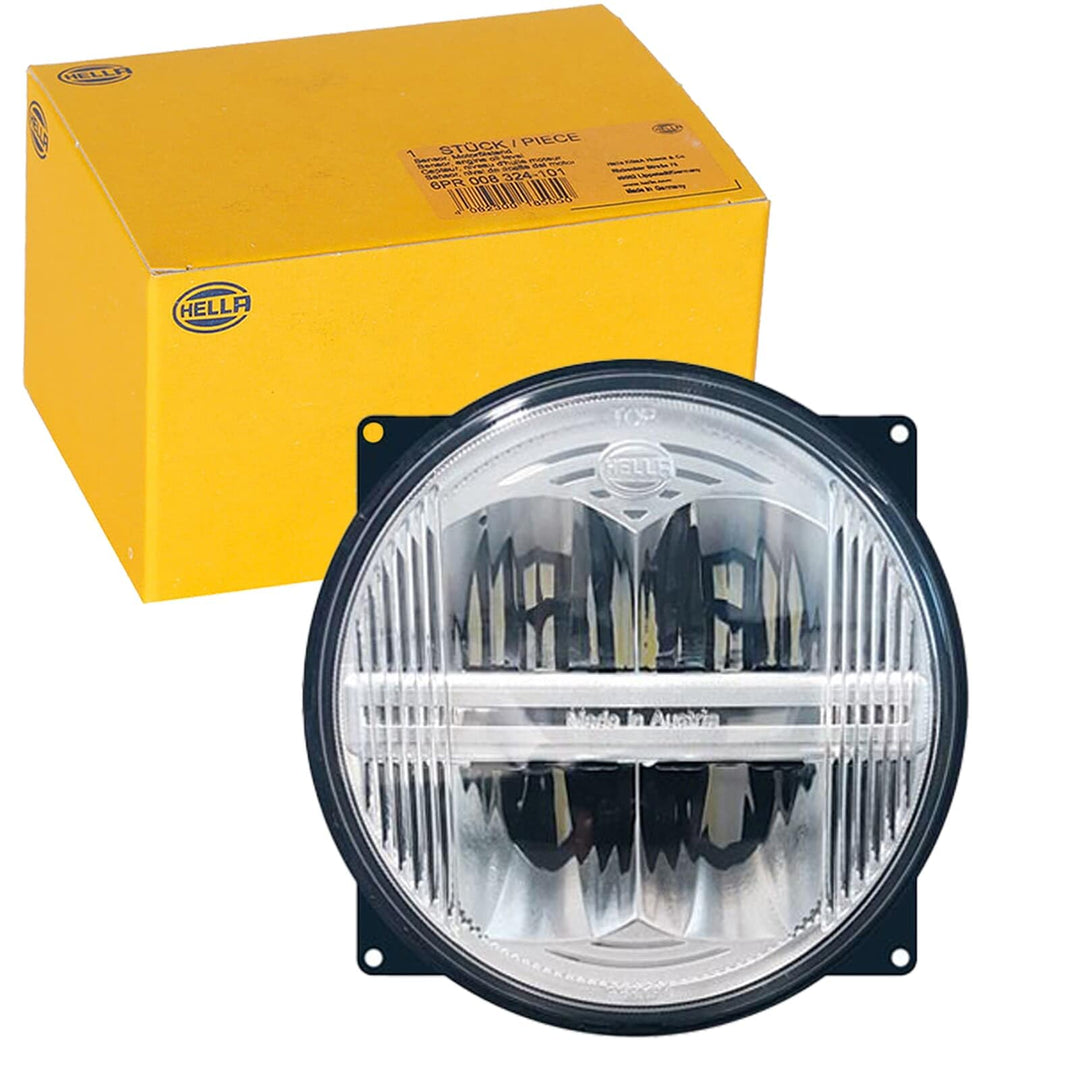 HELLA - LED-Hauptscheinwerfer - M133 - 12V - Anbau - glasklare Streuscheibe - Lichtscheibenfarbe: tr