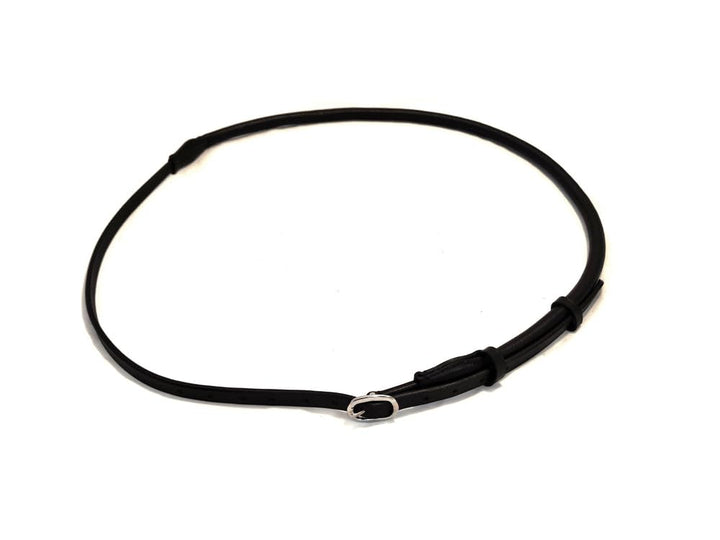 Leder Halsring Halsriemen Round für Pferde verstellbar Farbe Schwarz, Schwarz