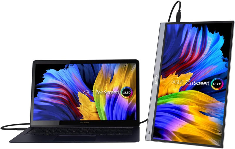 ASUS ZenScreen OLED MQ16AH - 15,6 Zoll tragbarer USB Monitor - 100% DCI-P3, Full HD 1920x1080, 16:9,