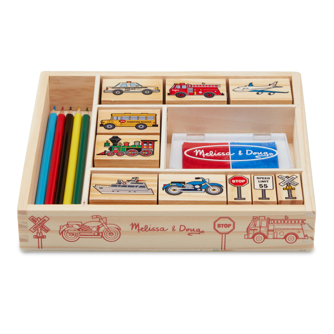 Melissa & Doug Fahrzeugstempelset | Kunsthandwerk | Stempelsets und -schablonen | 4+ | Geschenk für