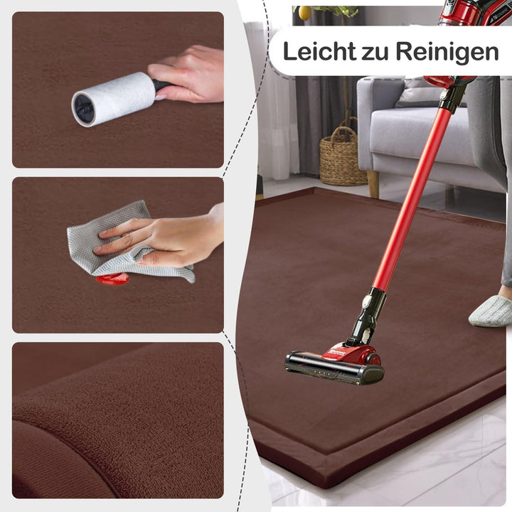 Verdickung Korallen Samt Teppich Kinder Krabbeldecke Weiche Tatami Teppiche Kinder rutschfeste Vergr