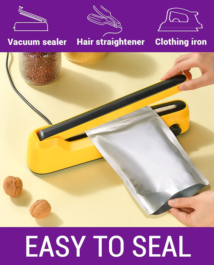 90PCS Mylar Bags Mit Sauerstoff Absorber Für Die Lagerung Von Lebensmitteln 1 Quart 15 x 22 cm 8.6Mi