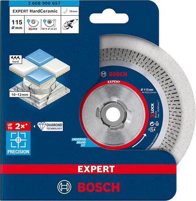 Bosch Accessories 1x Expert HardCeramic X-LOCK Diamanttrennscheiben (für Harte Fliesen, Harter Stein