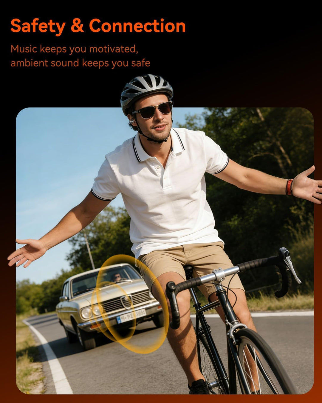 ANSTEN Open Ear Kopfhörer Bluetooth 5.4, Clip on Kopfhörer mit ENC HD-Noise Cancelling für Anrufe, I