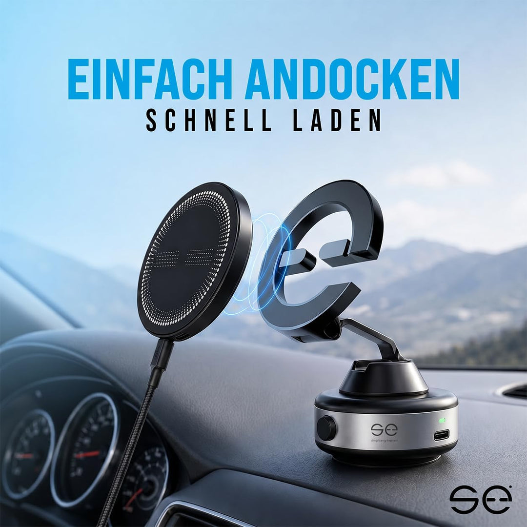 se® SNAPCHARGE – Magnetisches Ladepad 15W, Kabelloses Ladegerät kompatibel mit MagSafe, Wireless Cha