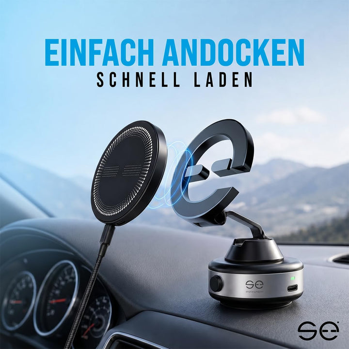 se® SNAPCHARGE – Magnetisches Ladepad 15W, Kabelloses Ladegerät kompatibel mit MagSafe, Wireless Cha