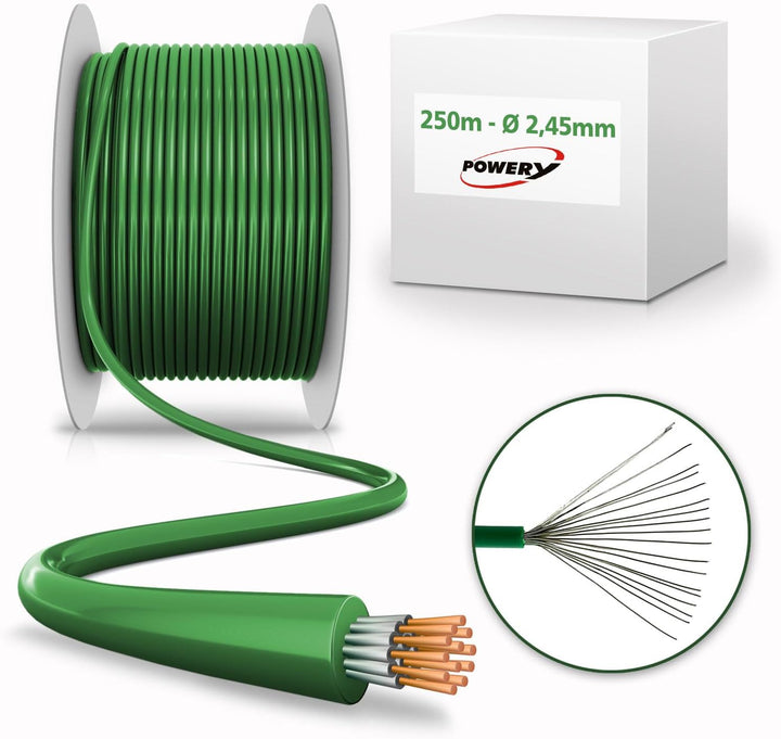 Akku-net Universelles 250m Begrenzungskabel für Mähroboter – Kompatibel mit Husqvarna Gardena, Autom