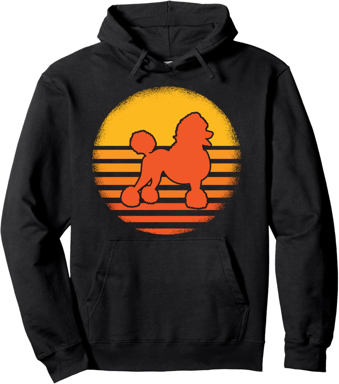 Retro Sunset Pudel Geschenk Pudel Pullover Hoodie
