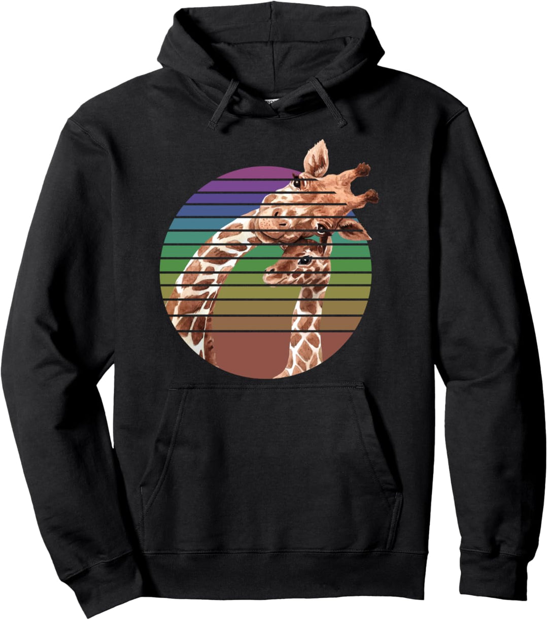 Savannen Tier Geschenk Regenbogen Giraffen Pullover Hoodie