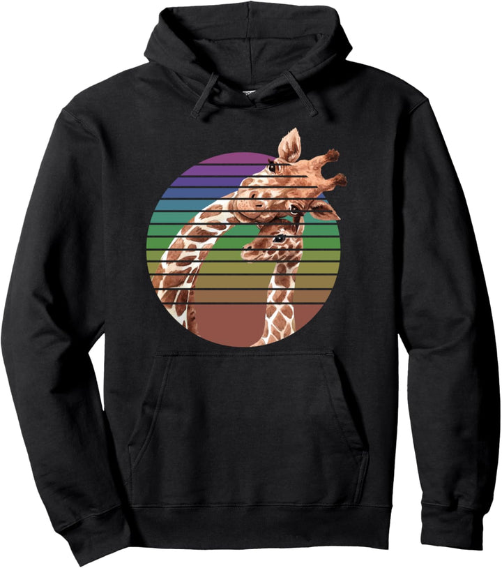 Savannen Tier Geschenk Regenbogen Giraffen Pullover Hoodie