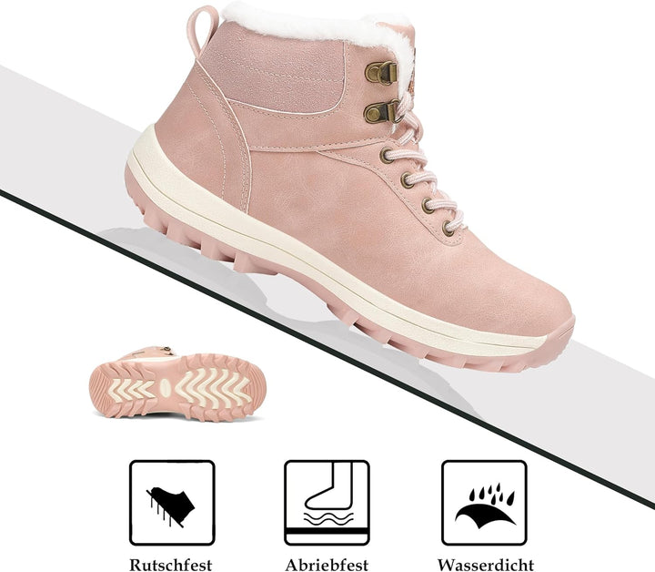 Mishansha Damen Herren Winterschuhe Warm Gefüttert Winterstiefel Wasserdicht Trekking Wanderschuhe G
