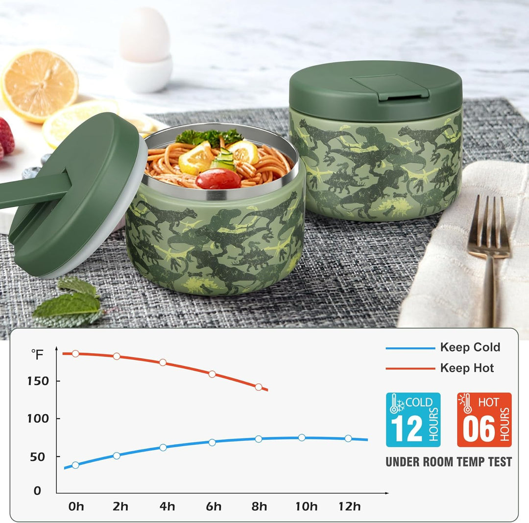 Itslife Thermobehälter für Essen 350ml, Edelstahl Warmhaltebebehälter, Auslaufsicherer Lunchbehälter