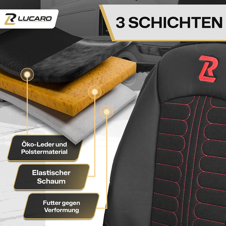 Sitzbezug für FIAT Ducato, Peugeot Boxer, Citroen Jumper, Opel Movano | LUCARO Vordersitzbezug Set 1