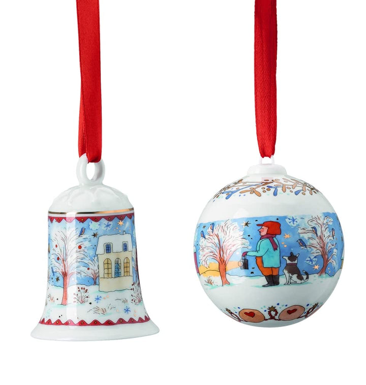 Hutschenreuther 02486-727412-28688 Sammelserie 2022 Set Glocke/Kugel Weihnachtsaben (1 Set)