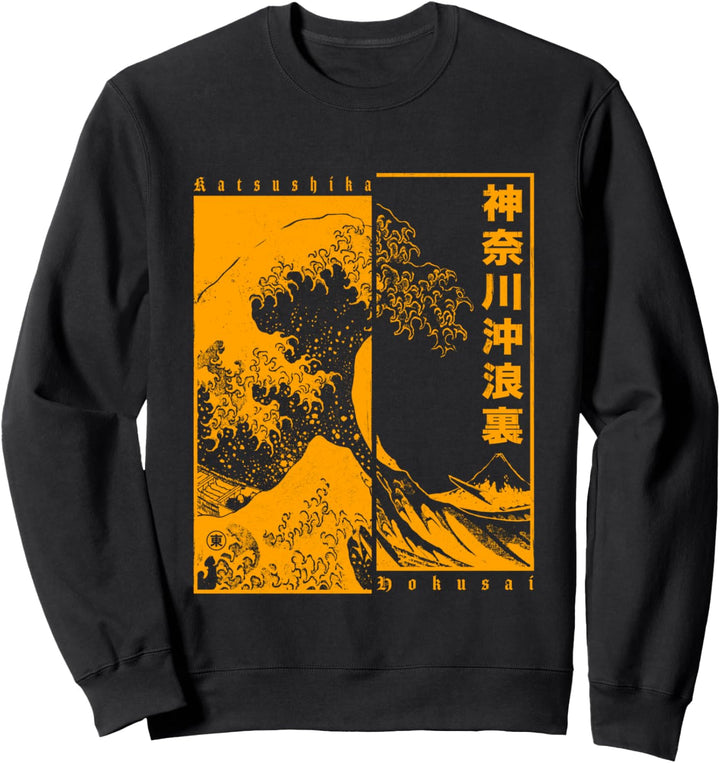 Japanisches Hokusai Japan Style The Great Wave Off Kanagawa Sweatshirt