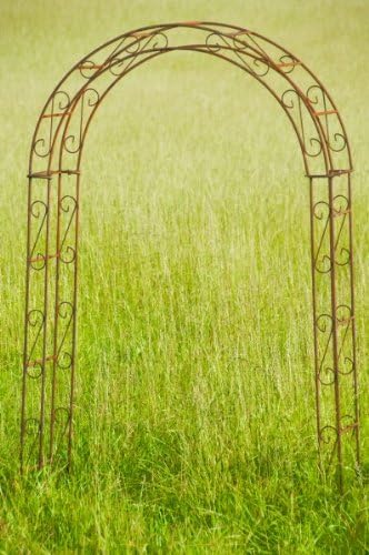 KUHEIGA Rosenbogen aus Metall 12mm Massiveisen! B: 140cm Rost - Rankbogen sehr stabil