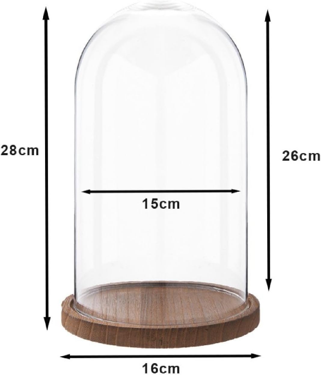 Clayre &amp; Eef 6GL1946 Glasglocke Ca. Ø 16 x 28 cm