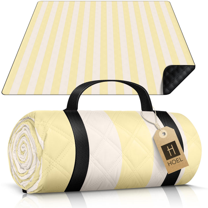 HOEL Picknickdecke 200x200 cm wasserabweisend + isoliert - Strandmatte gepolstert XXL - Picknickdeck